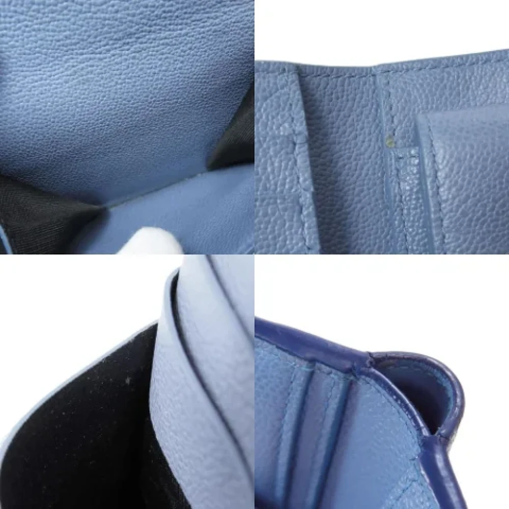 Bvlgari Vintage Pre-owned Leather wallets Blue Dames