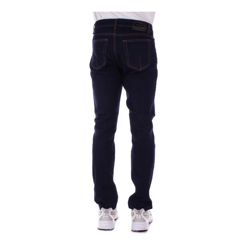 Costume National Heren Jeans met Logo Achterzak Blue Heren