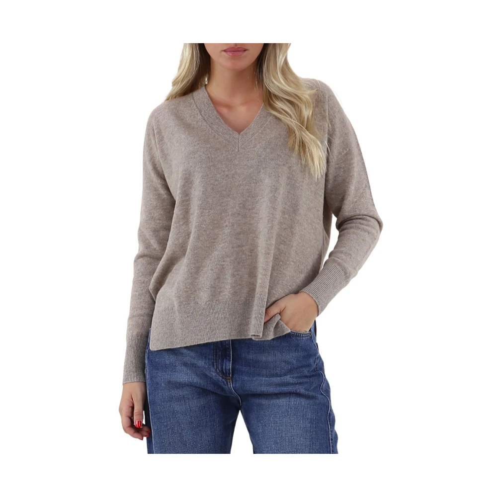 Kaos V-hals T-shirt Gray Dames