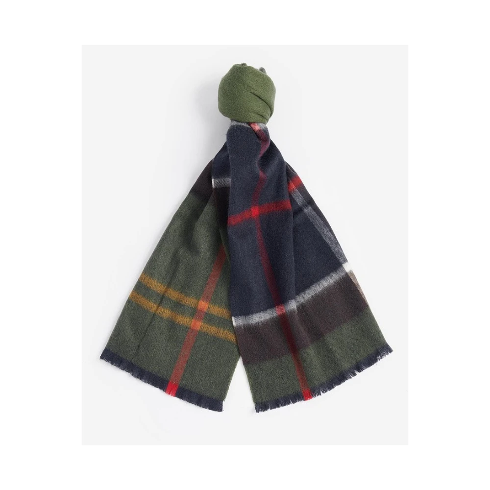 Barbour Groene Wollen Sjaal Lgs0354 Multicolor Dames