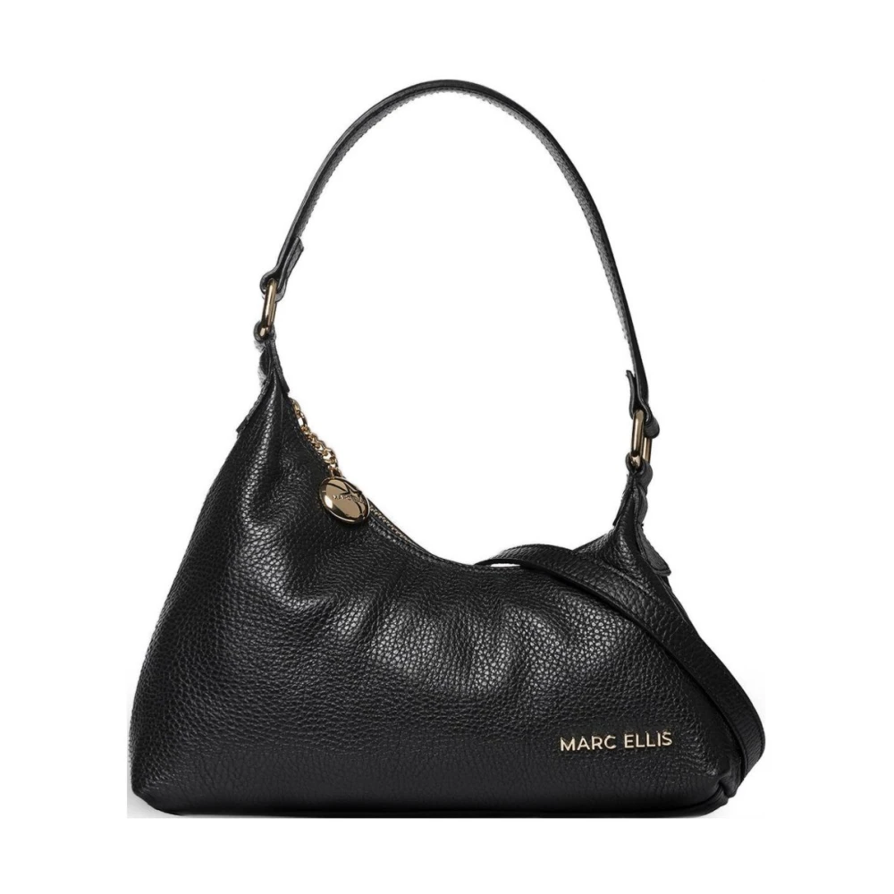 Marc Ellis Women's Black Shoulder Bags, One Size, Wynn Pebbled Shoulder Bag