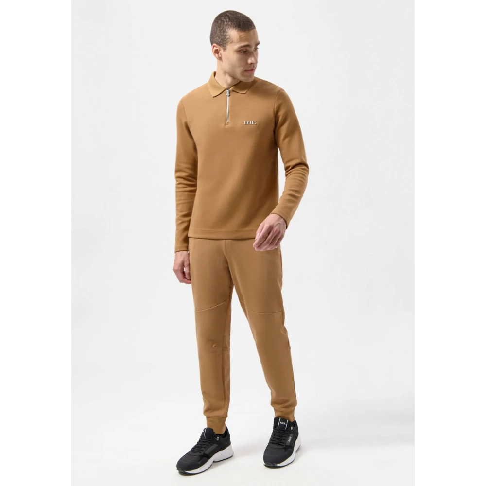 Balr. Lange Mouw Polo Shirt Brown Heren