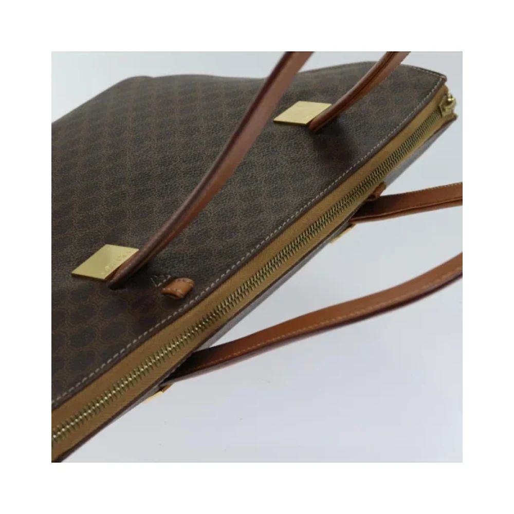 Celine Vintage Pre-owned Fabric handbags Brown Dames