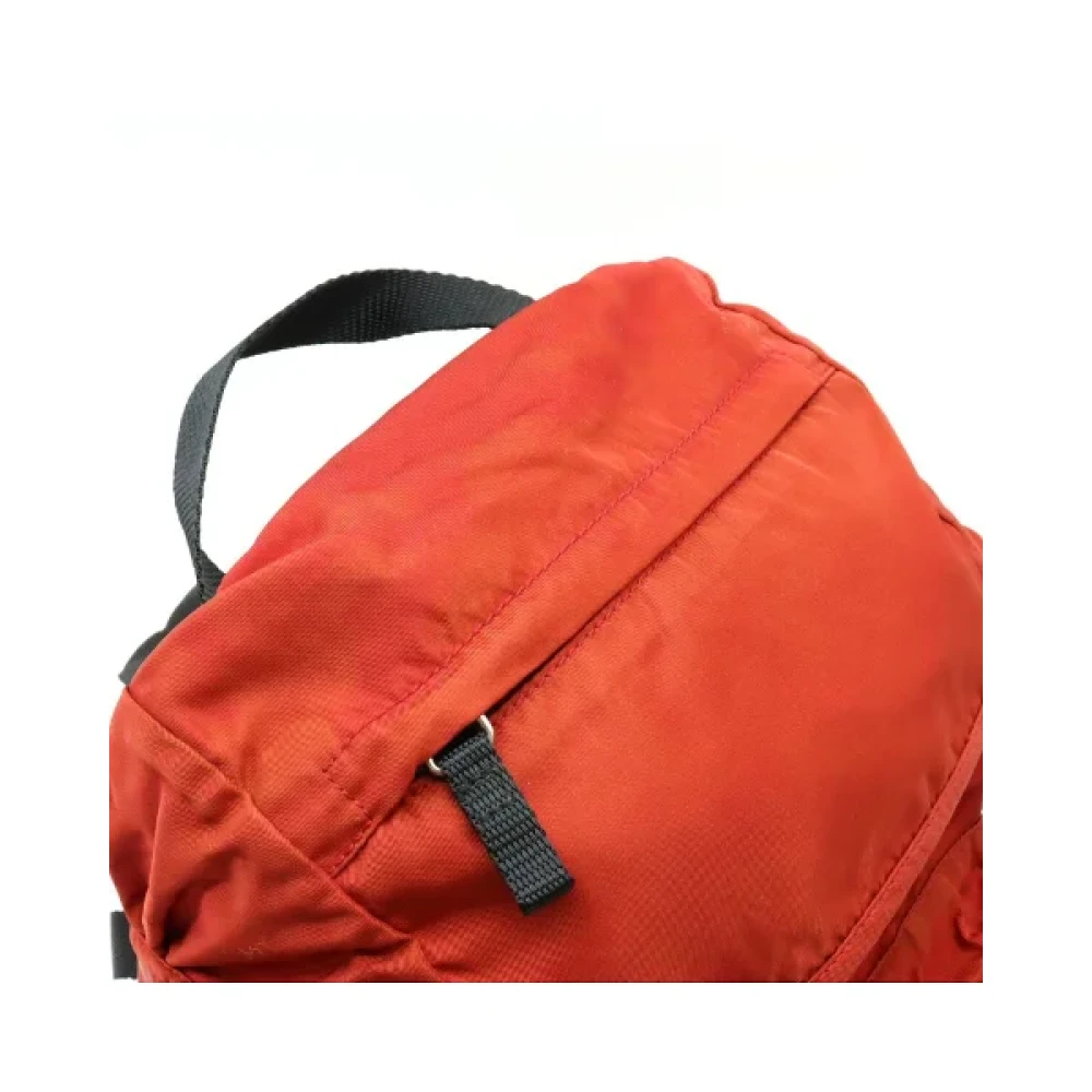 Prada Vintage Pre-owned Nylon backpacks Orange Dames