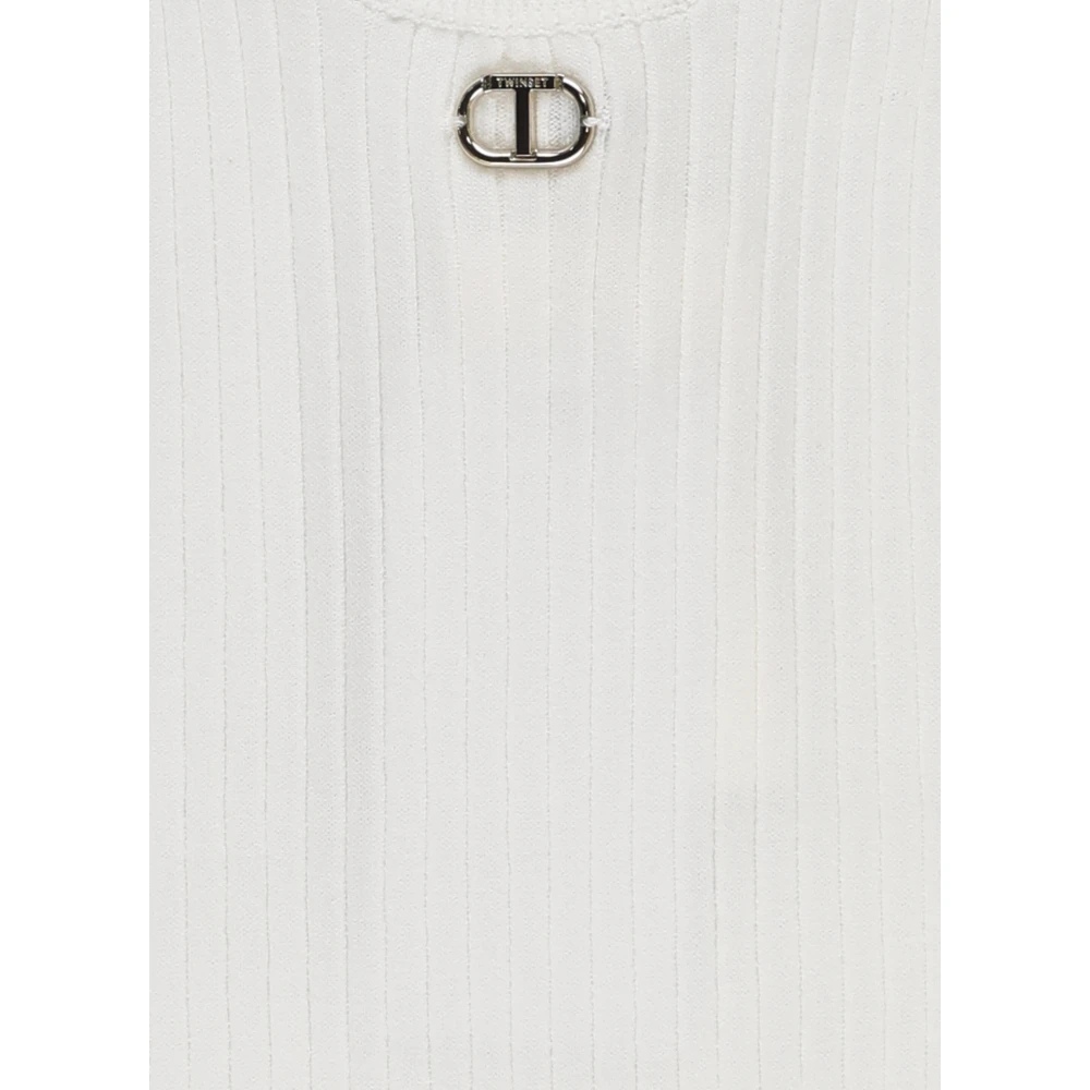 Twinset Sleeveless Tops White Dames