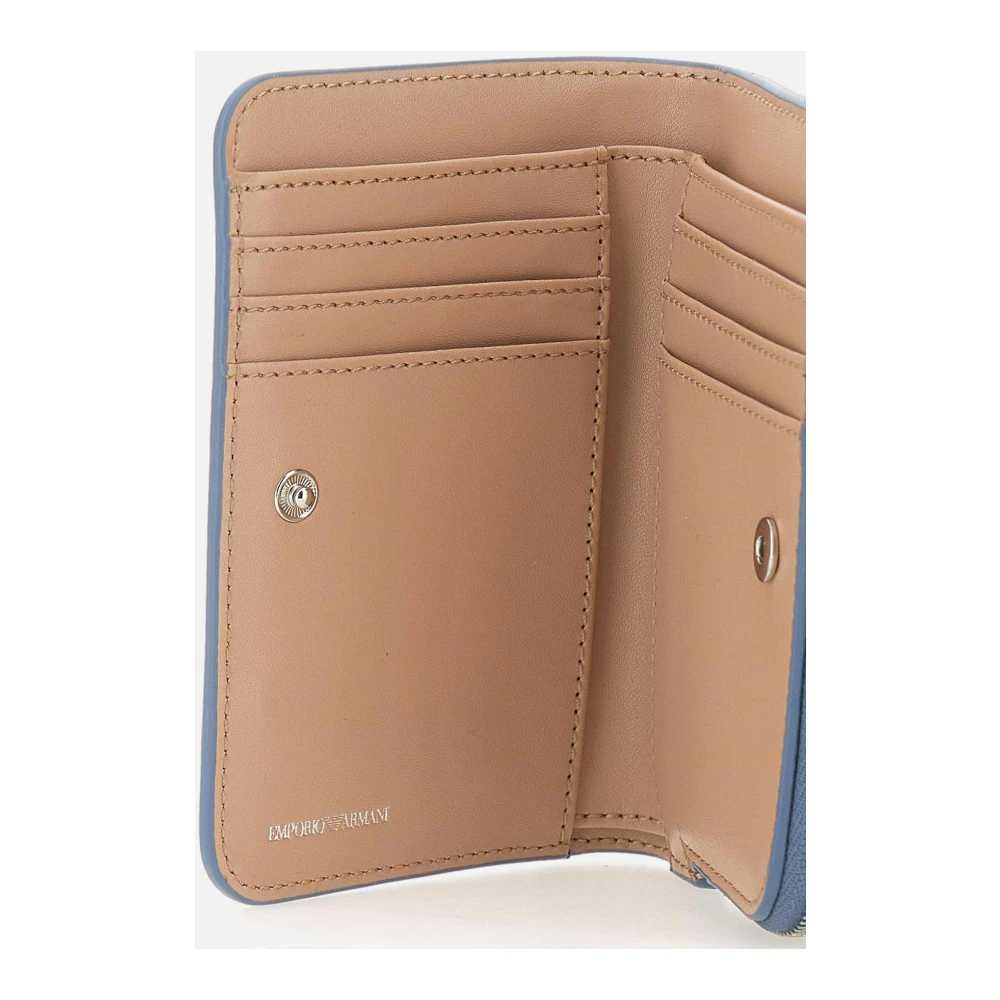 Emporio Armani Grijze Portemonnee met Hertenprint en Logo Blue Dames