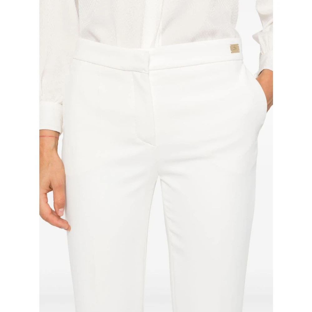 Elisabetta Franchi Witte Broek voor Vrouwen Aw24 White Dames