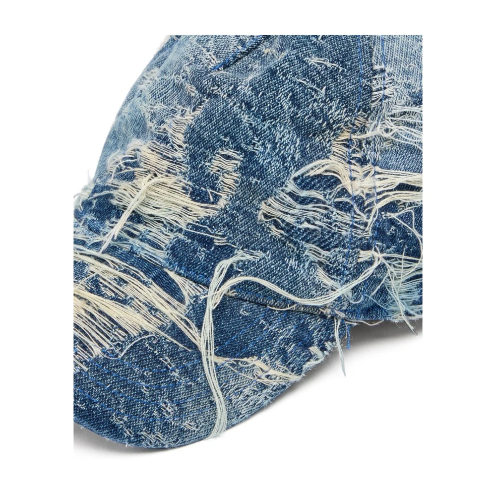 Diesel Denim Versleten Hoeden Indigo Blauw Blue Heren