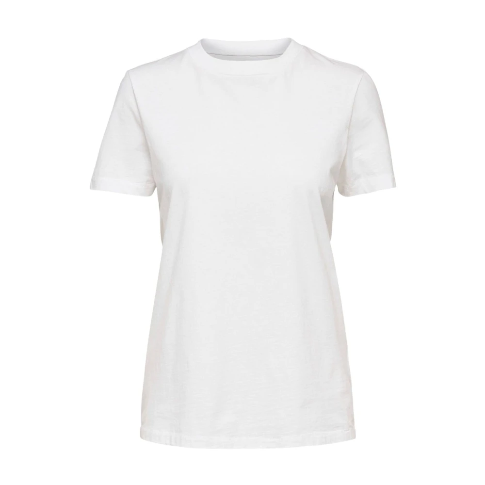 Selected Femme Zachte en Pima katoenen T-shirt White Dames