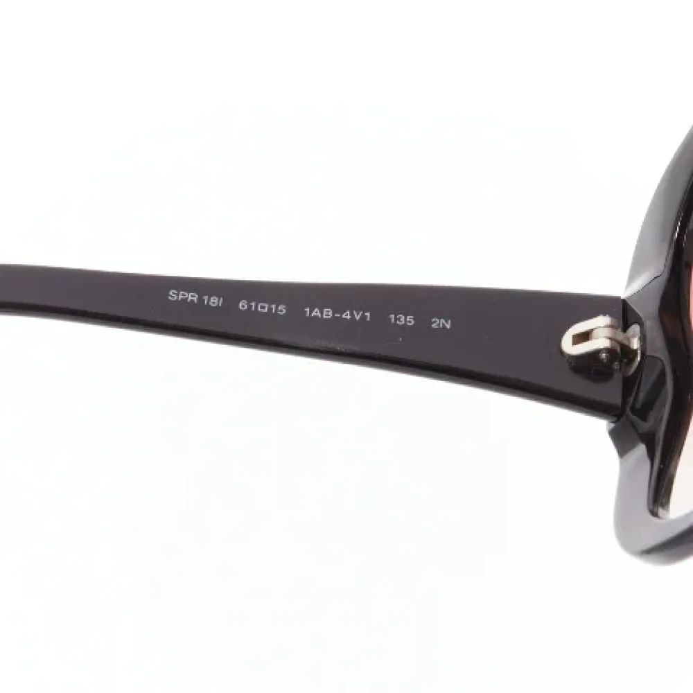 Prada Vintage Pre-owned Acetate sunglasses Black Dames