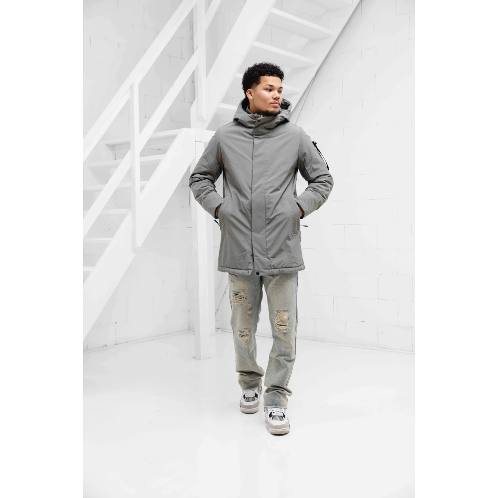 Pure Path Groene Parka Winterjas Heren Gray Heren