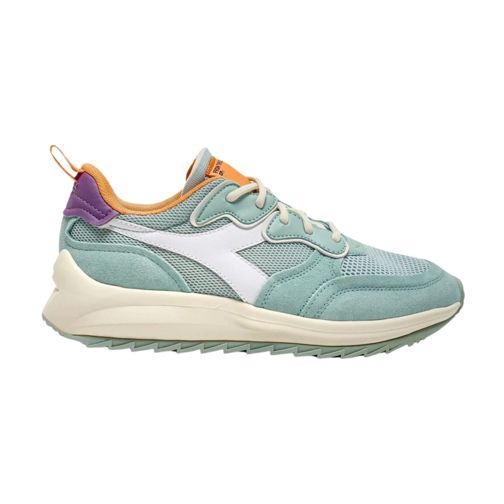 Diadora Women's Blue Sneakers, 5 Uk, Sporty Suede Mesh Trainers