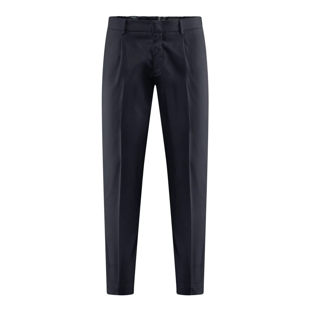 BomBoogie Geplooide broek in Stretch Panama-stof Blue Heren
