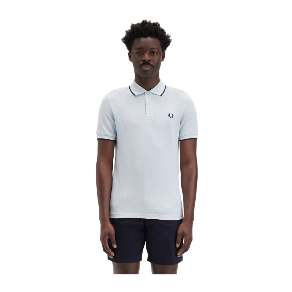 Fred Perry Grijze Polo met Dubbele Streep Gray Heren