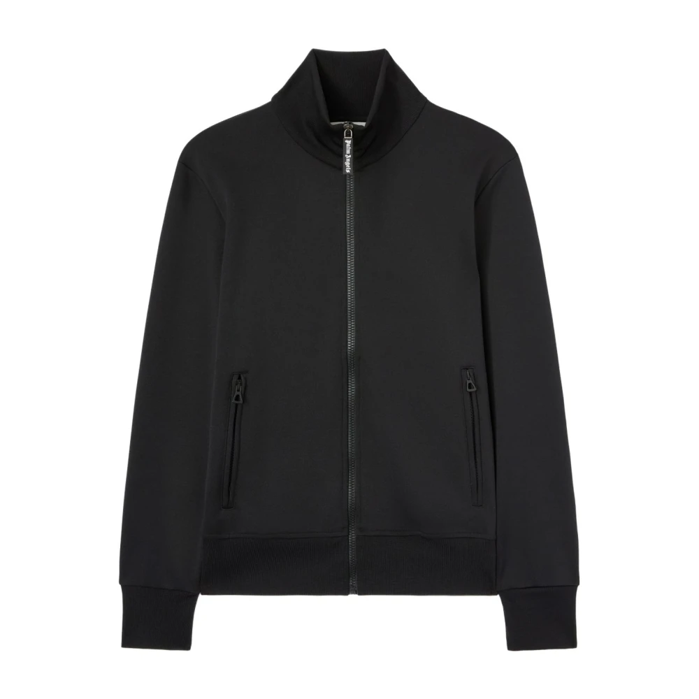 Palm Angels Women's Black Zip-Throughs, M, Zip Jumper With Roll Neck