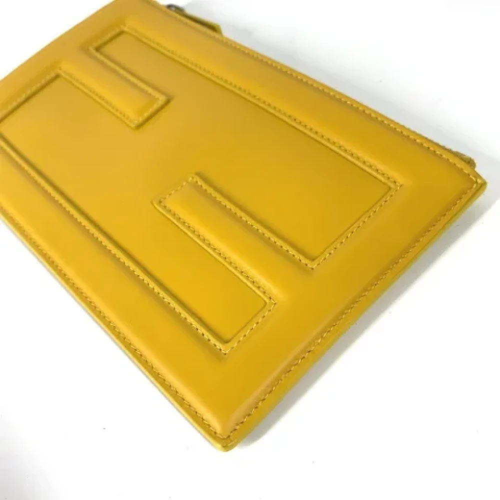 Fendi Vintage Pre-owned Leather fendi-bags Yellow Dames