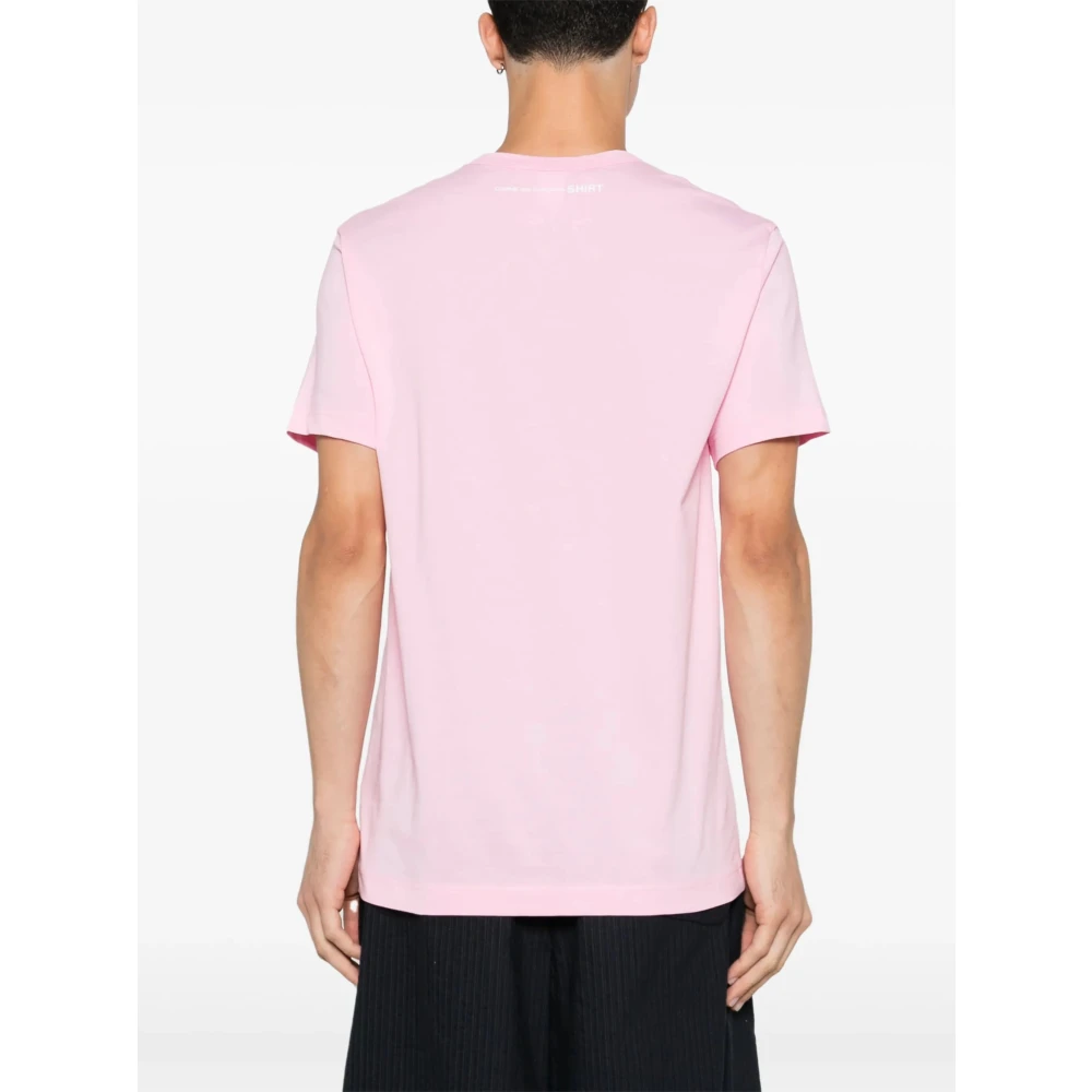 Comme des Garçons Rose Logo Print Tee Pink Heren