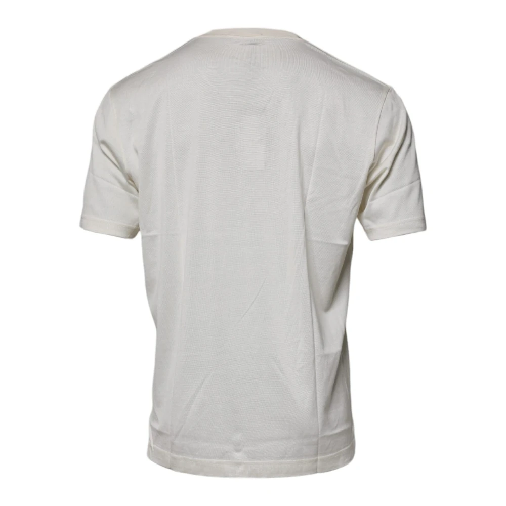 Dolce & Gabbana Zijden Crew Neck T-shirt White Heren