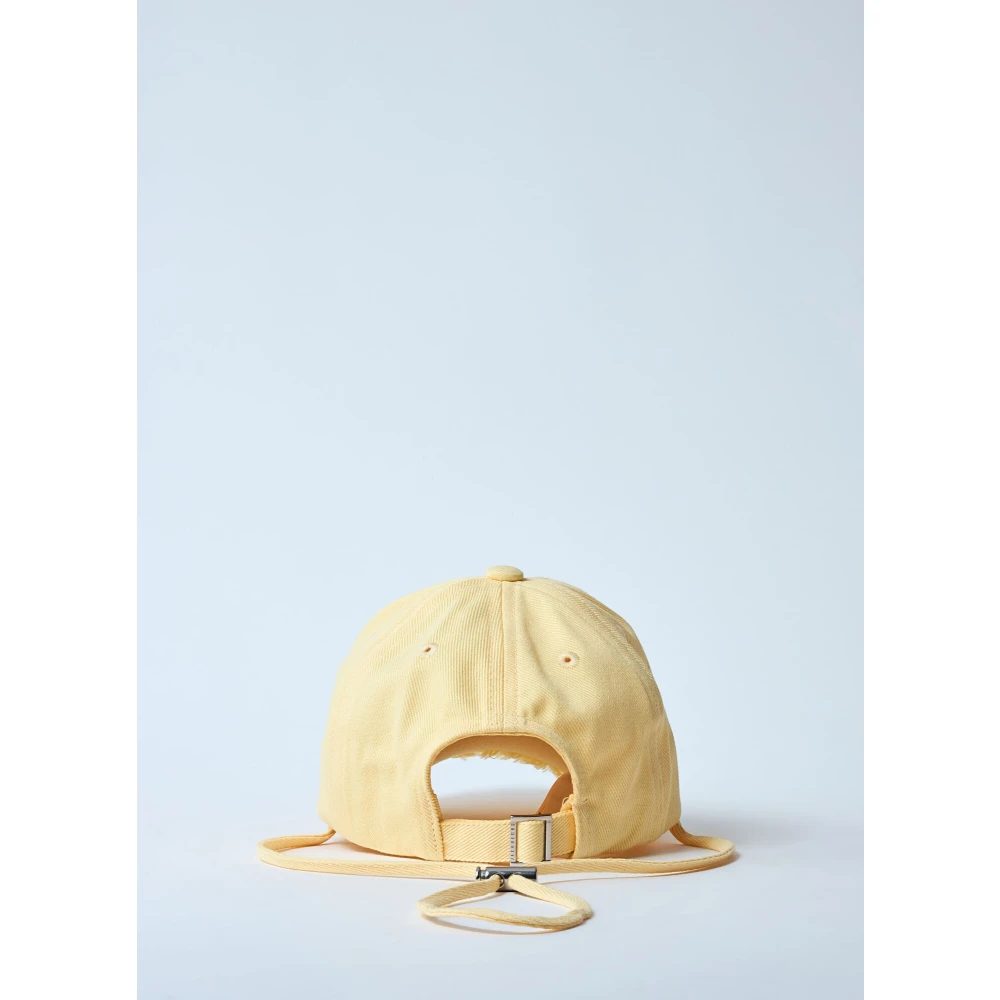 Jacquemus Artisjokpet met trekkoord kinband Yellow Dames