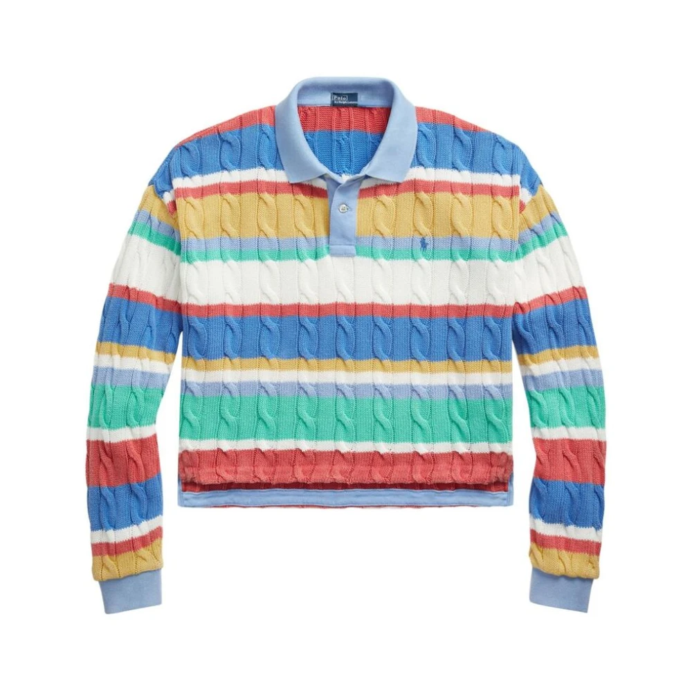 Polo Ralph Lauren Gebreide pullover met streepmotief en logostitching