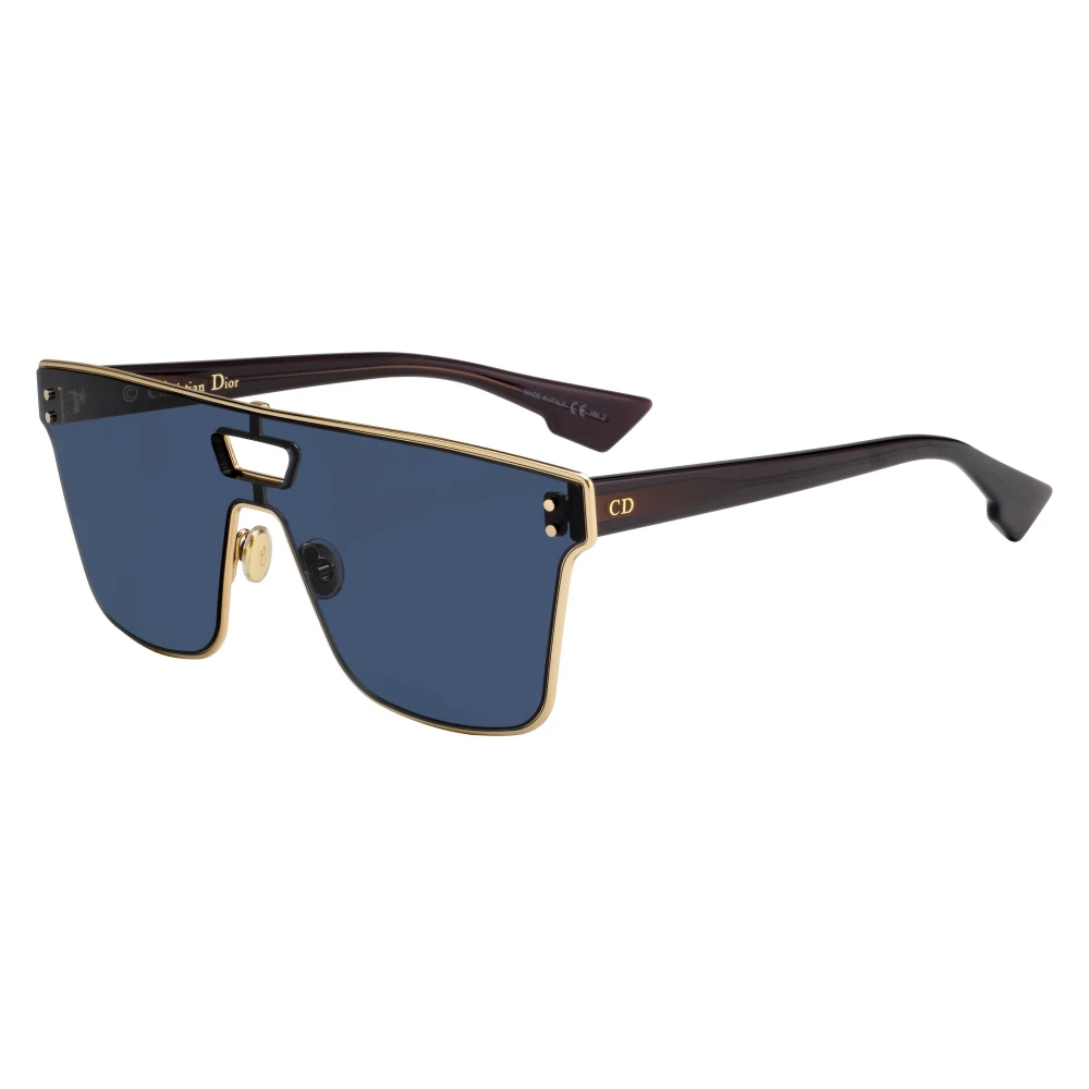 Dior Stylish Sunglasses in Gold Burgundy/Blue Yellow, Dam