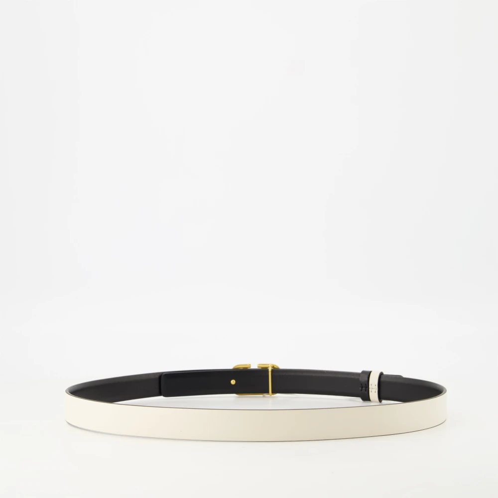 Valentino Garavani Omkeerbare VLogo Riem Zwart-Wit Black Dames