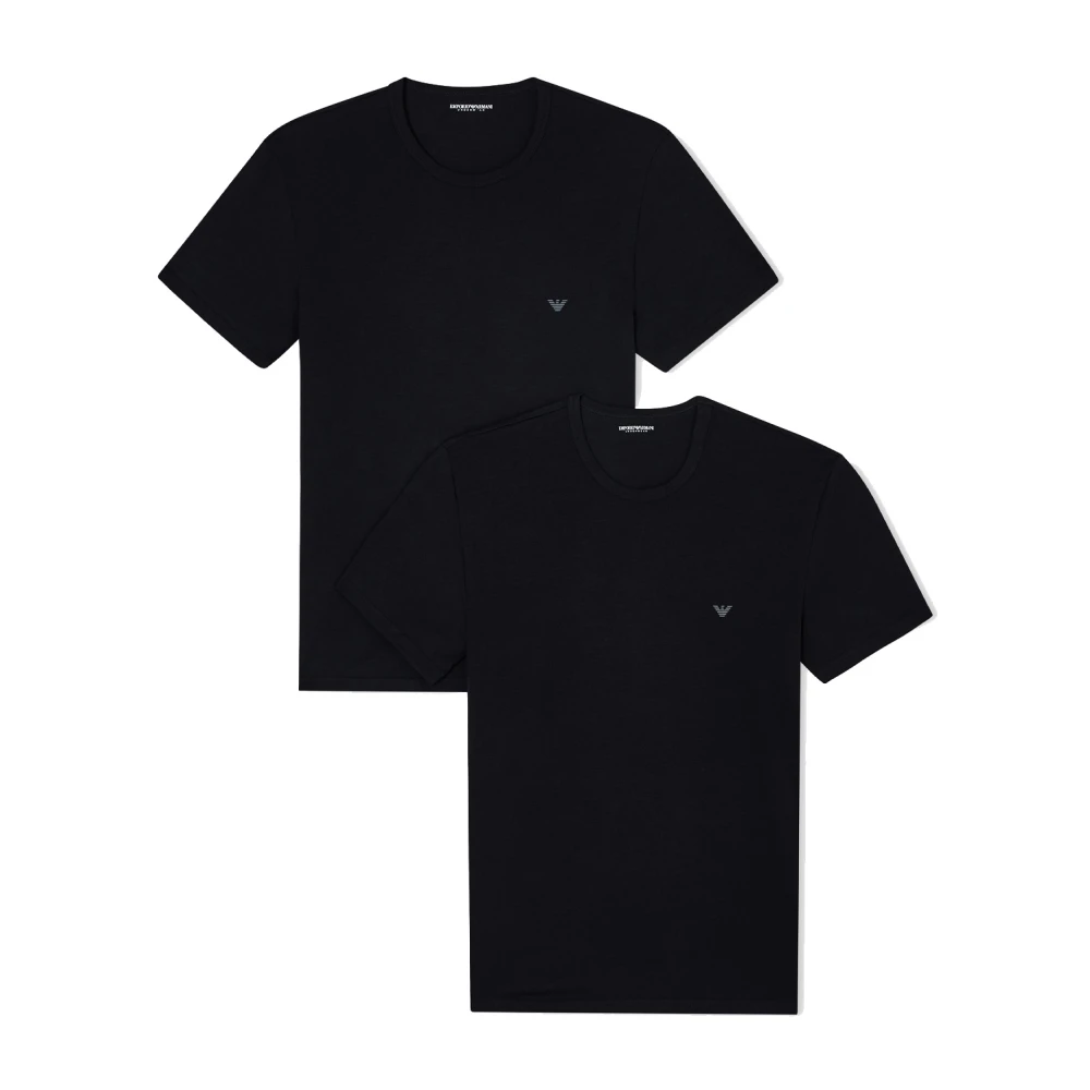 Emporio Armani Svart Stretch Cotton T-Shirt Set