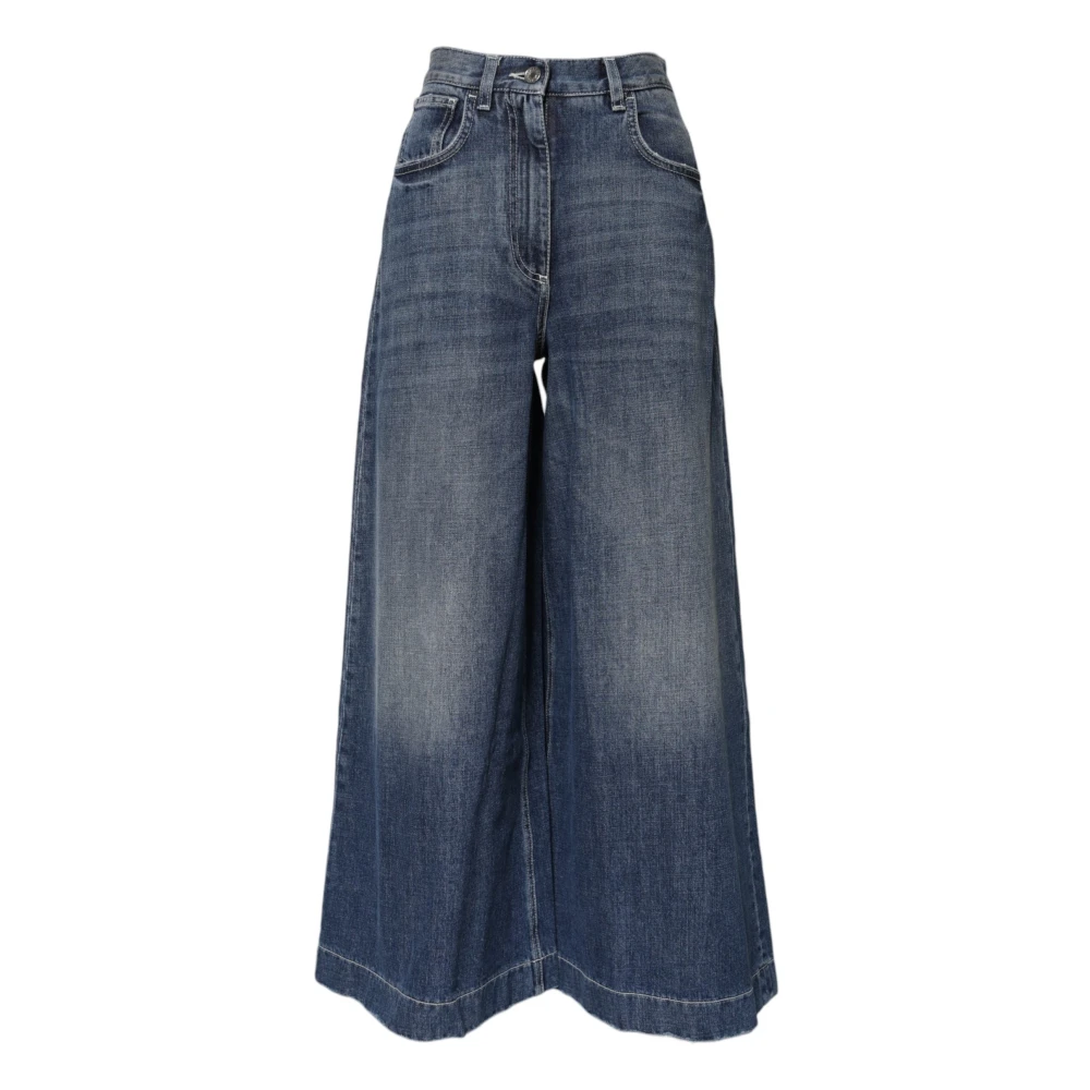 Dolce & Gabbana High-Rise Wide-Leg Jeans - Female - Wide Jeans - Blue - 2XS - Jeans