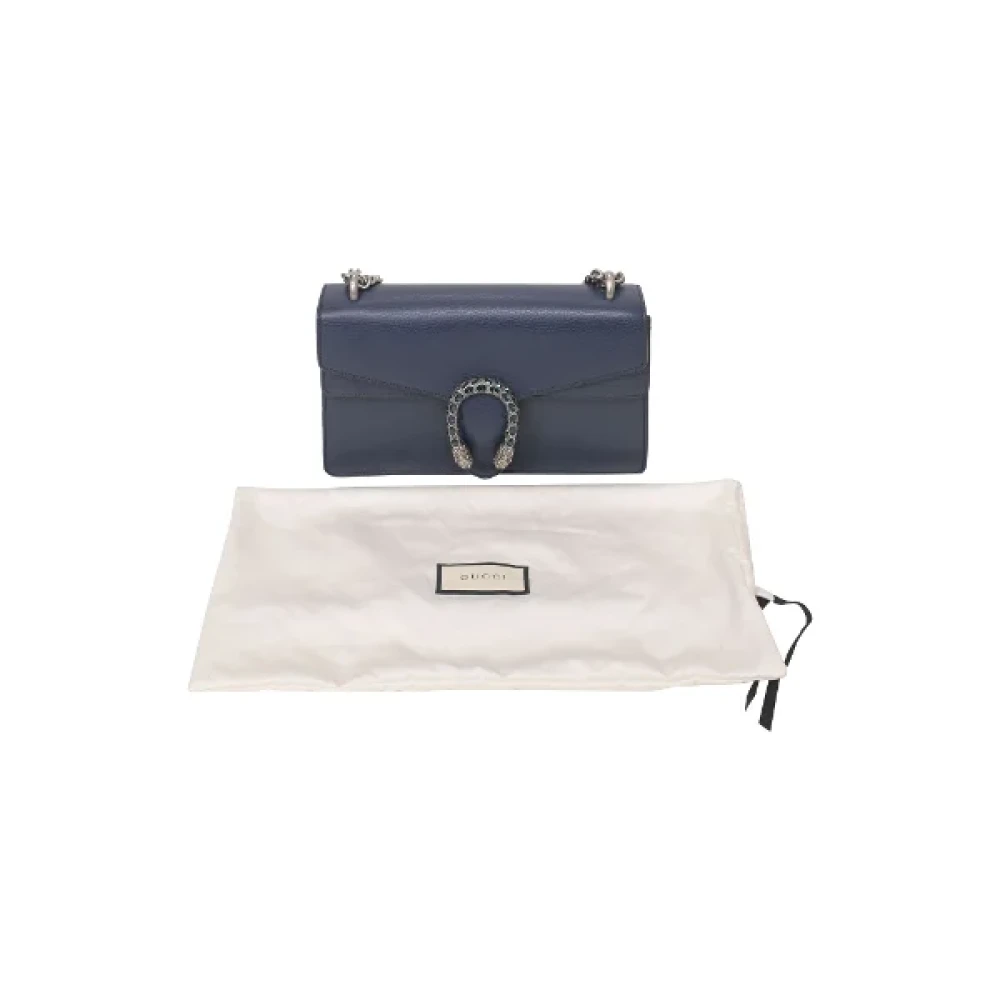 Gucci Vintage Pre-owned Leather gucci-bags Blue Dames