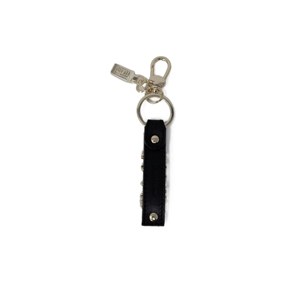 Alviero Martini 1a Classe Zwarte Leren Sleutelhanger Black Dames