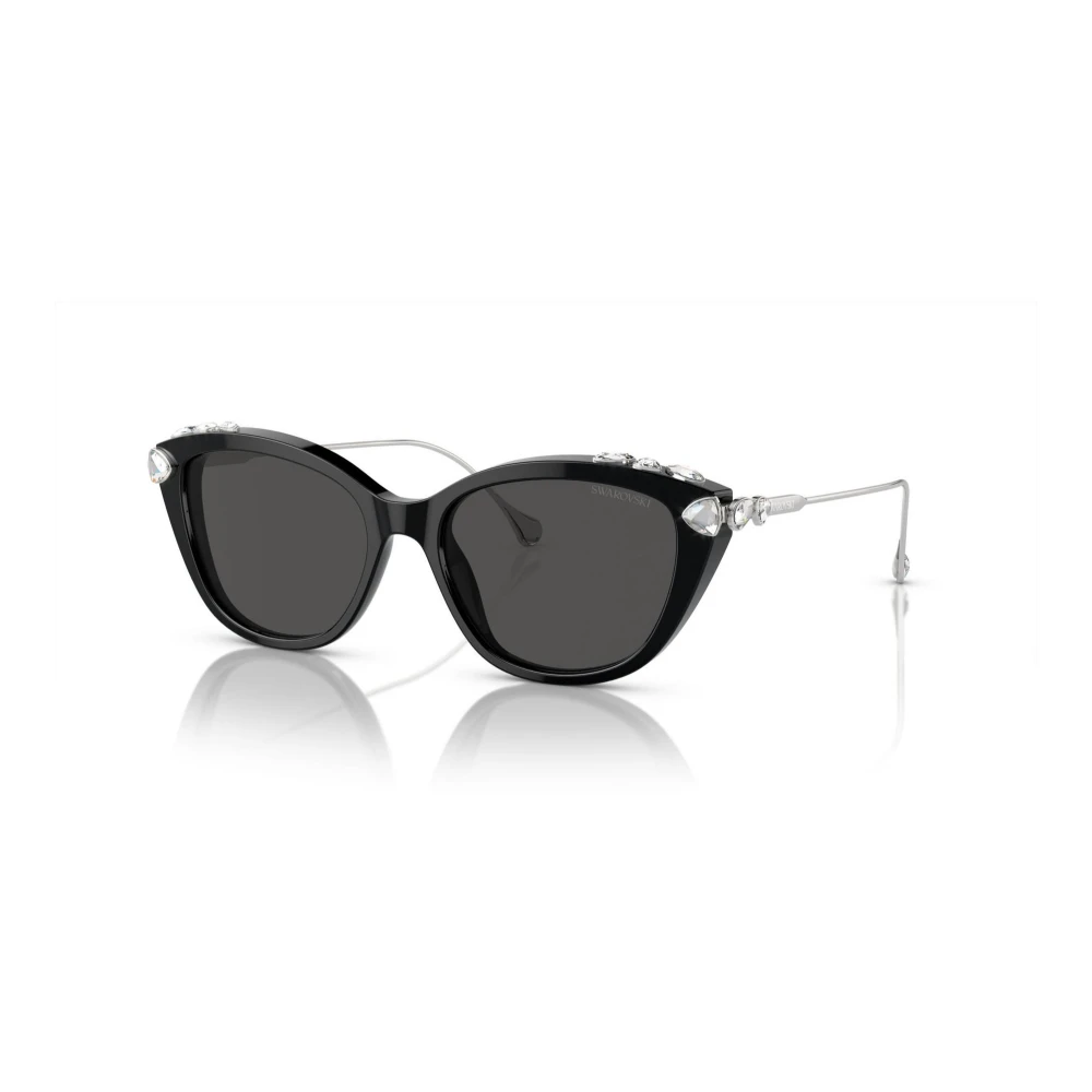 Swarovski Women's Black Sunglasses, 53 Mm, Cat Eye Sunglasses
