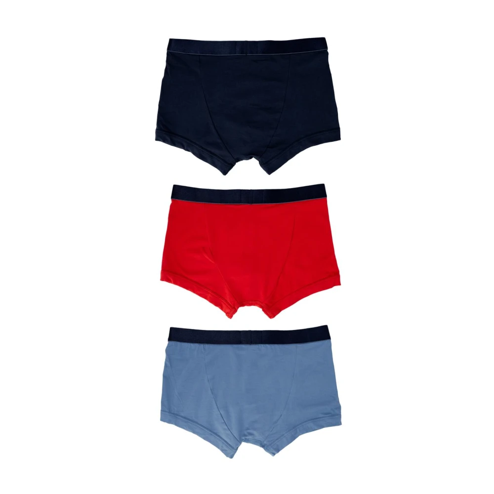 Emporio Armani Blauw Bedrukt Katoenmix Trunk Ondergoed Multicolor Heren