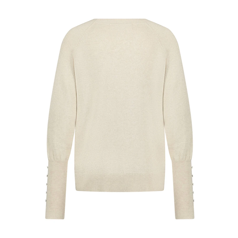 Nukus Belle Lurex Pullover Sweater Beige Dames