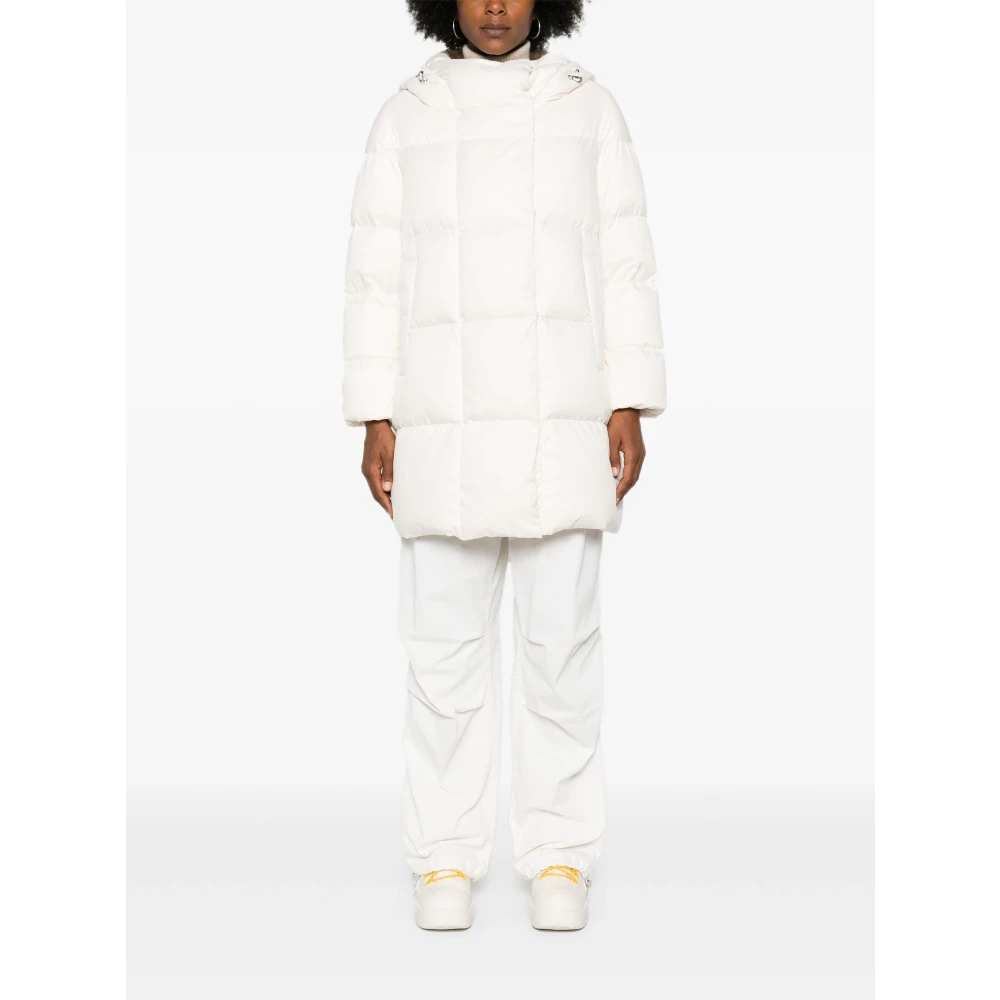 add Rice Hooded Down Jacket White Dames
