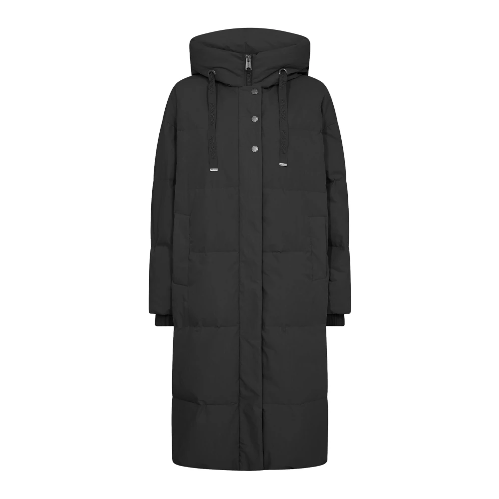 MOS MOSH Lange Quilted Jas Black Dames