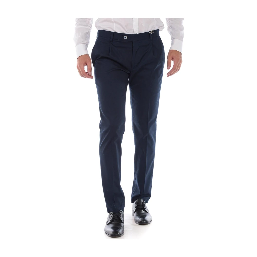 Daniele Alessandrini Blue Suit Trousers, Male, M, Suit Trousers