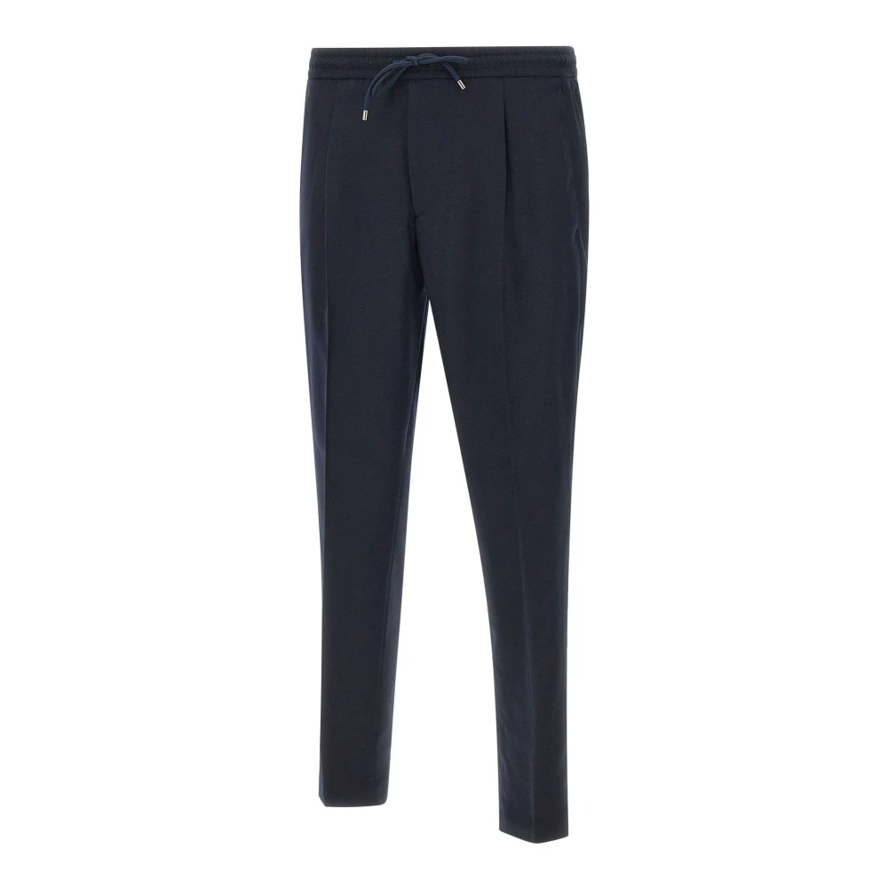 Briglia Navy Blauwe Flanellen Broek Blue Heren