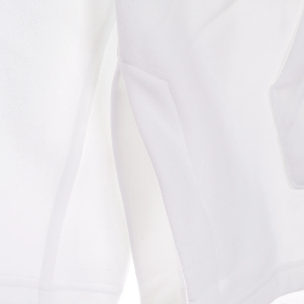 Adidas Witte Fleece Hoodie met Kangoeroezak White Dames