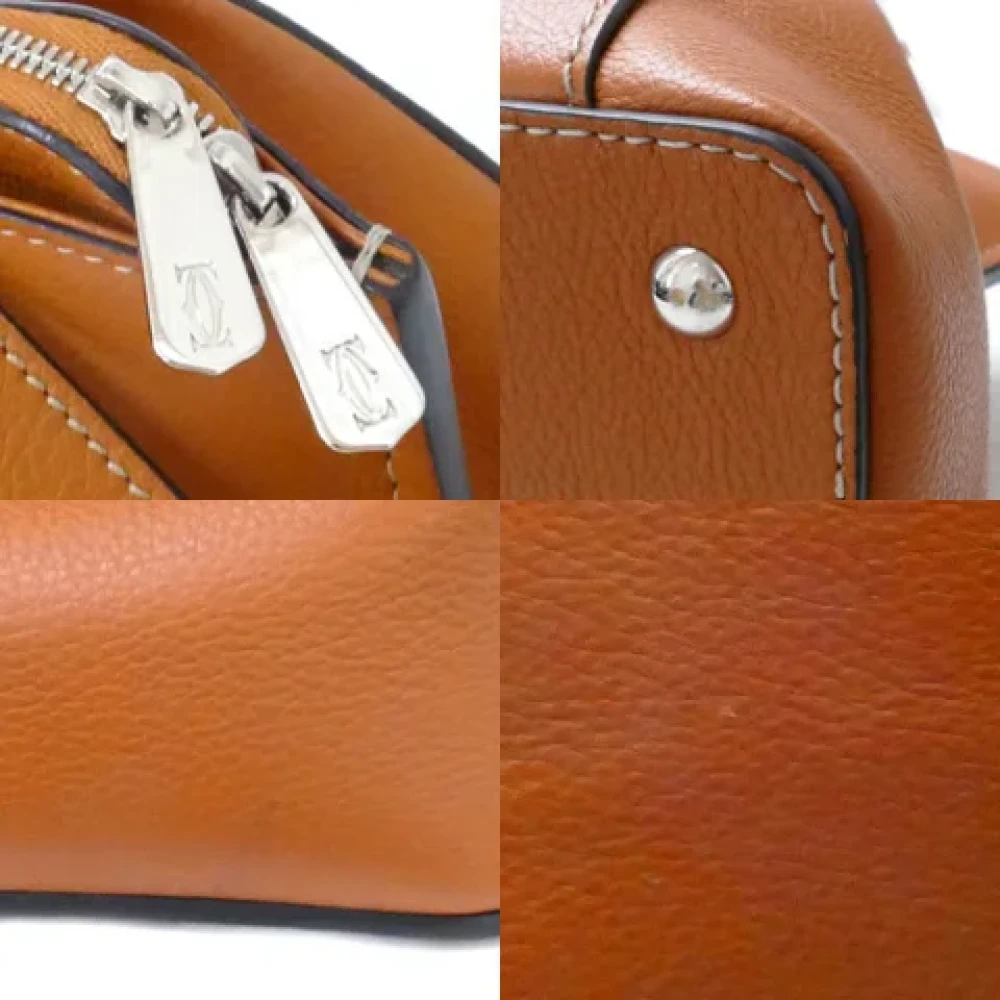 Cartier Vintage Pre-owned Fabric shoulder-bags Brown Dames