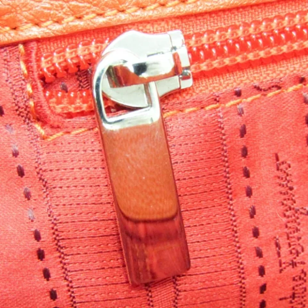 Salvatore Ferragamo Pre-owned Leather shoulder-bags Orange Dames