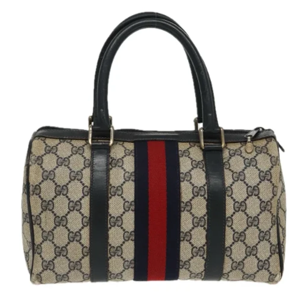 Gucci Vintage Pre-owned Leather gucci-bags Blue Dames