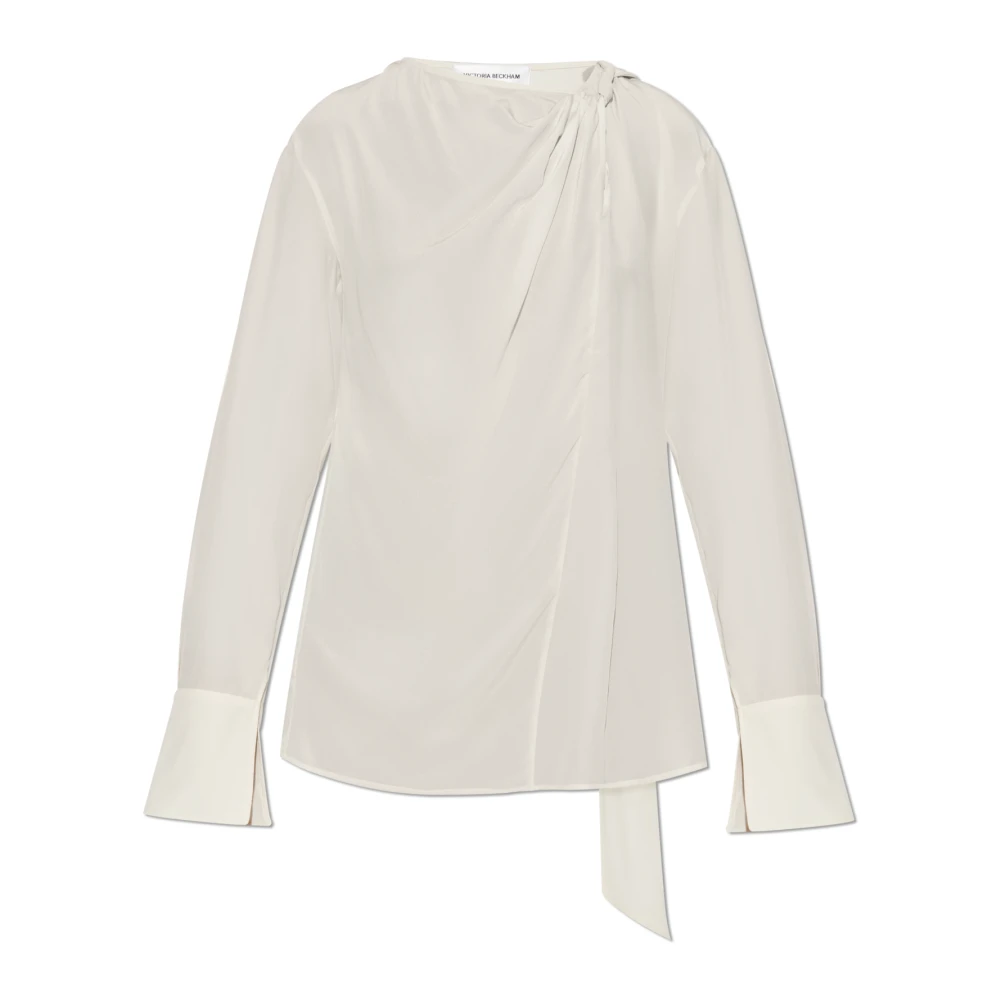 Victoria Beckham Zijden top Beige Dames