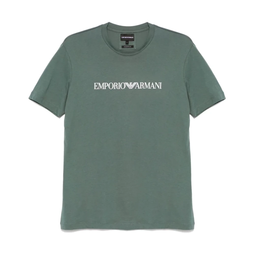 Emporio Armani Casual Katoenen T-shirt Green Heren