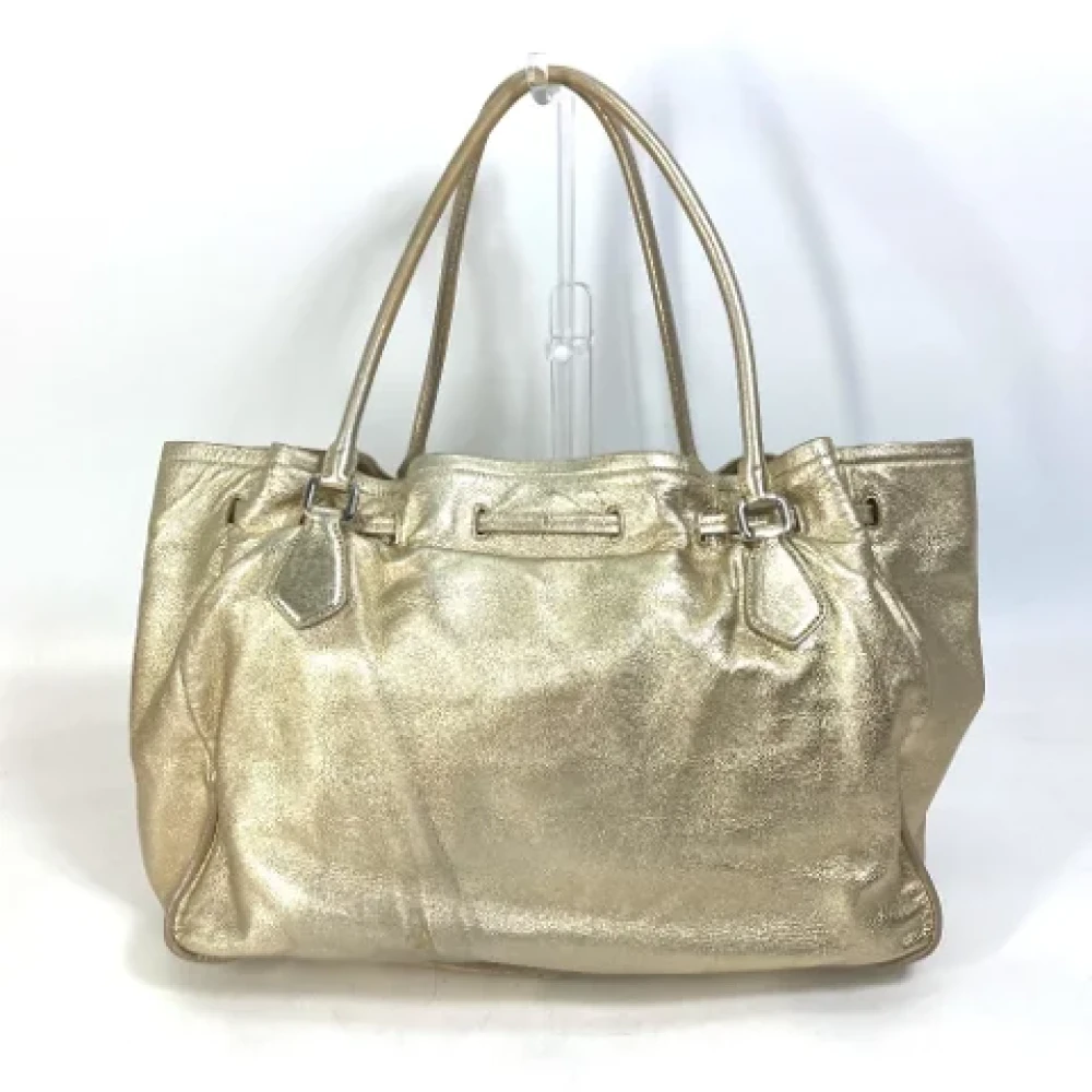 Prada Vintage Pre-owned Leather prada-bags Yellow Dames
