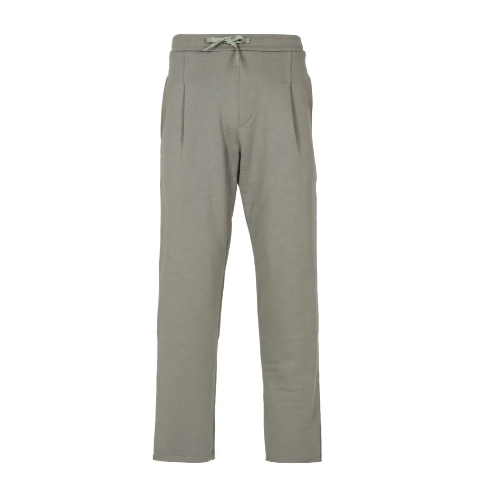 A Paper Kid Groene katoenen sportbroek met elastische tailleband Green Heren