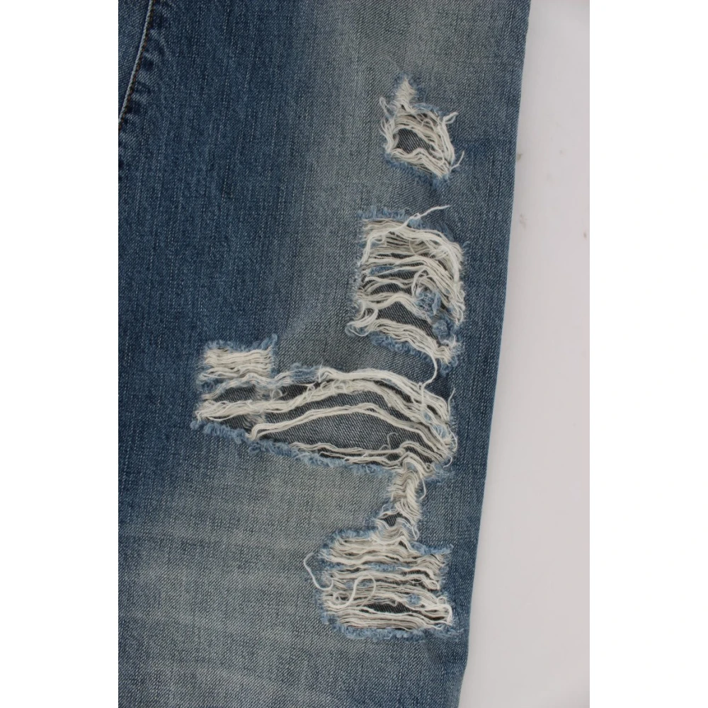 John Galliano Chic Boyfriend Blue Wash Jeans Blue Dames