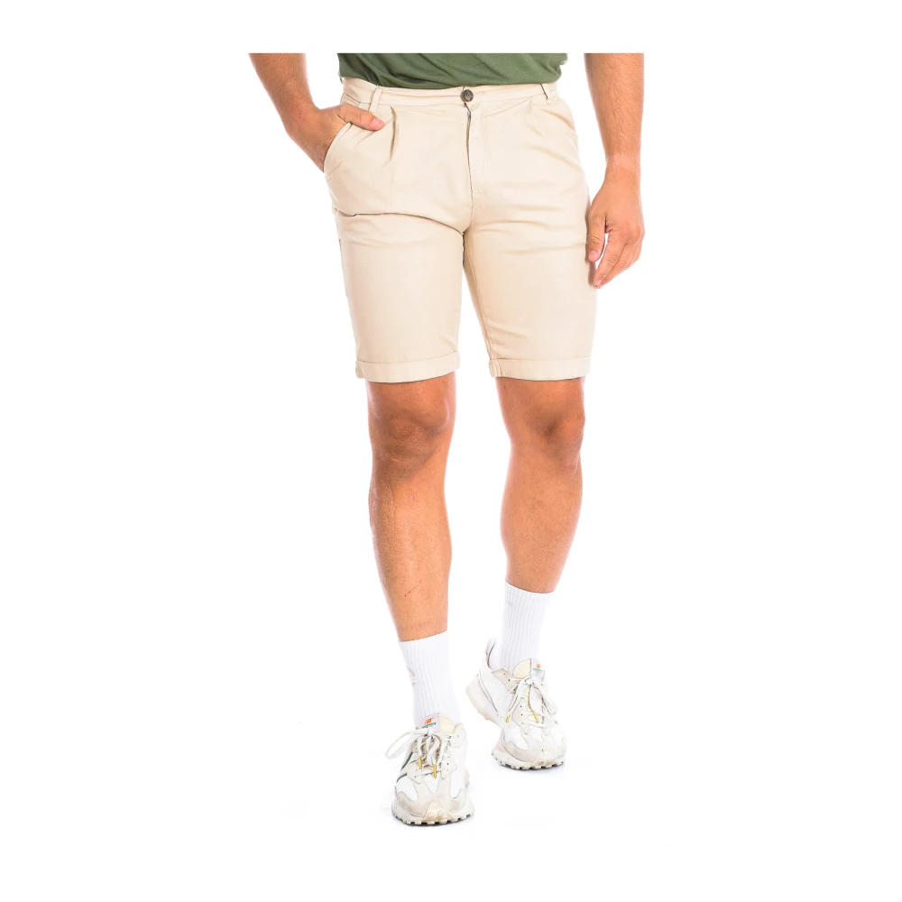 La Martina Beige Casual Shorts, Male, W36, White Bermuda Shorts Casual Trendy Style