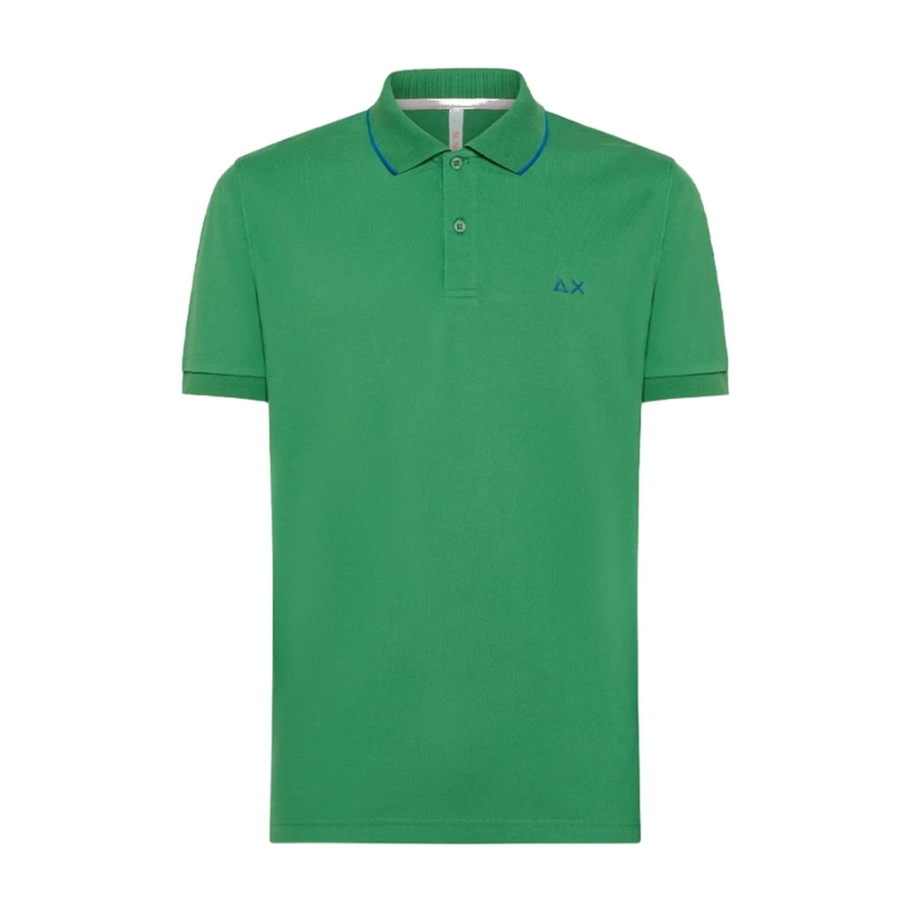 Sun68 Groene Polo Basic T-shirts en Polos Green Heren