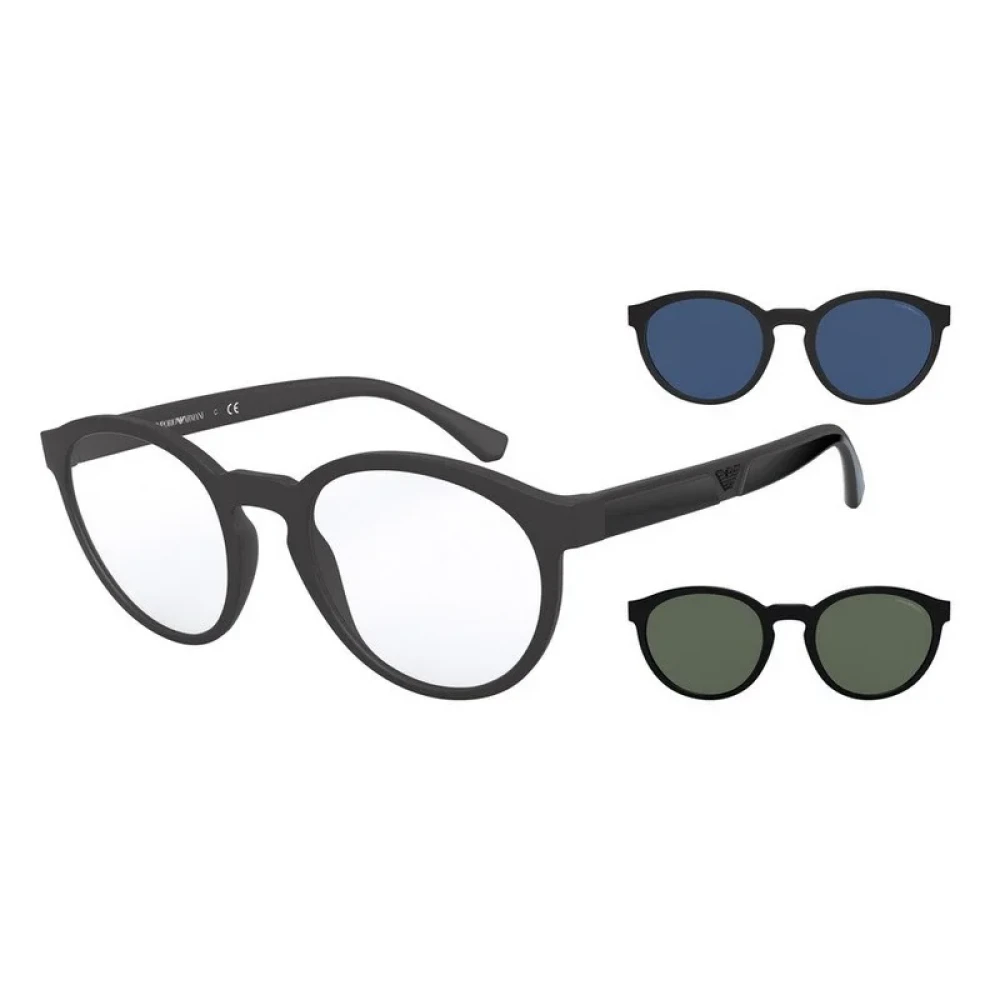 Emporio Armani Unisex Black Glasses, 52 Mm, Frame Sunglasses