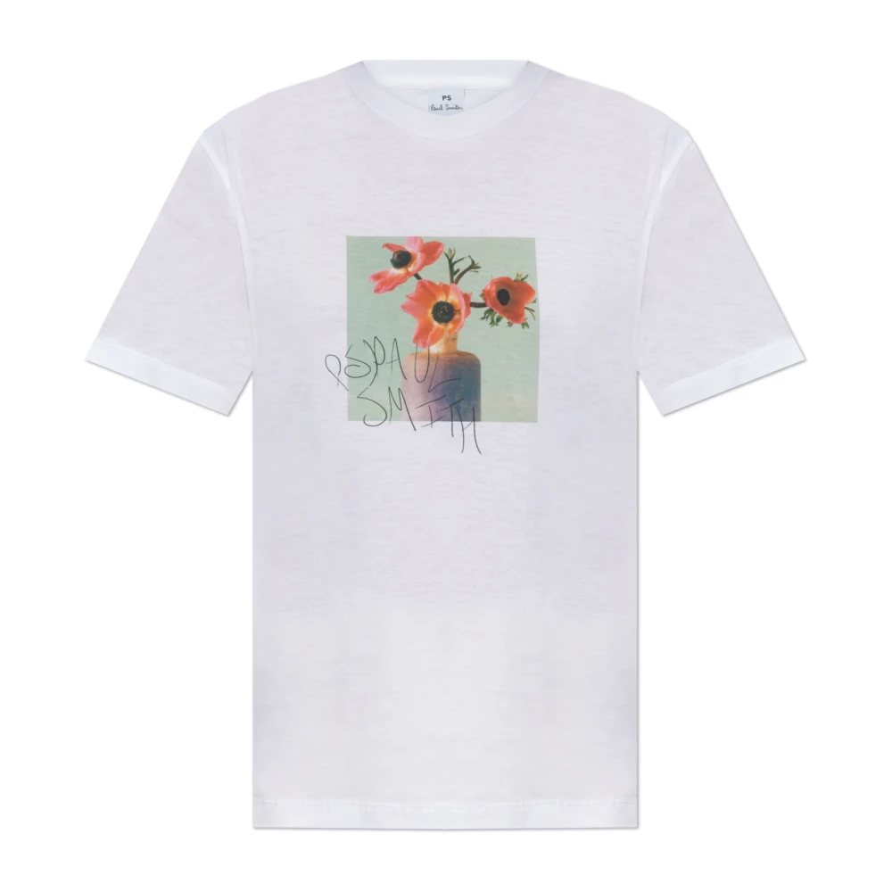 PS By Paul Smith T-shirt med logotyp White, Dam